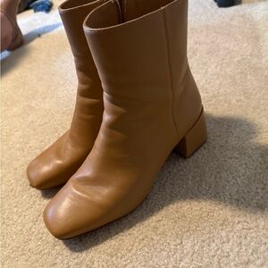 Vince Camel Leather Heeled Boots